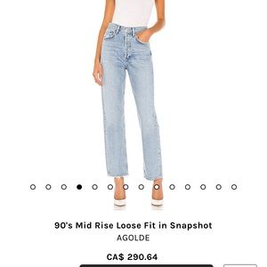 AGOLDE 90s jean mid rise loose fit